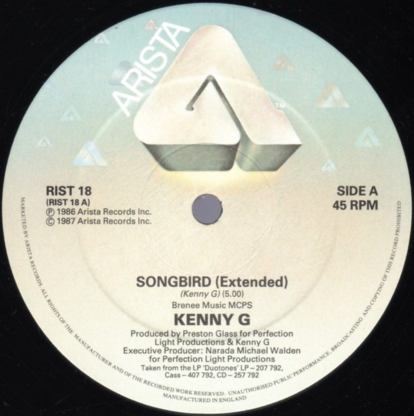 Kenny G - Songbird (Full Length Version / 7inch Version) / Midnight motion (Promo)