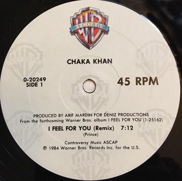 Chaka Khan - I feel for you (Remix) / Chinatown (LP Version) 12" Vinyl Record