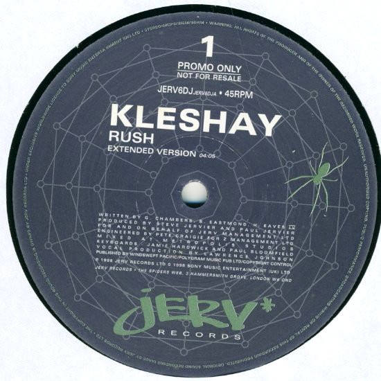 Kleshay - Rush (Extended Version / Instrumental Version) 12" Vinyl Promo
