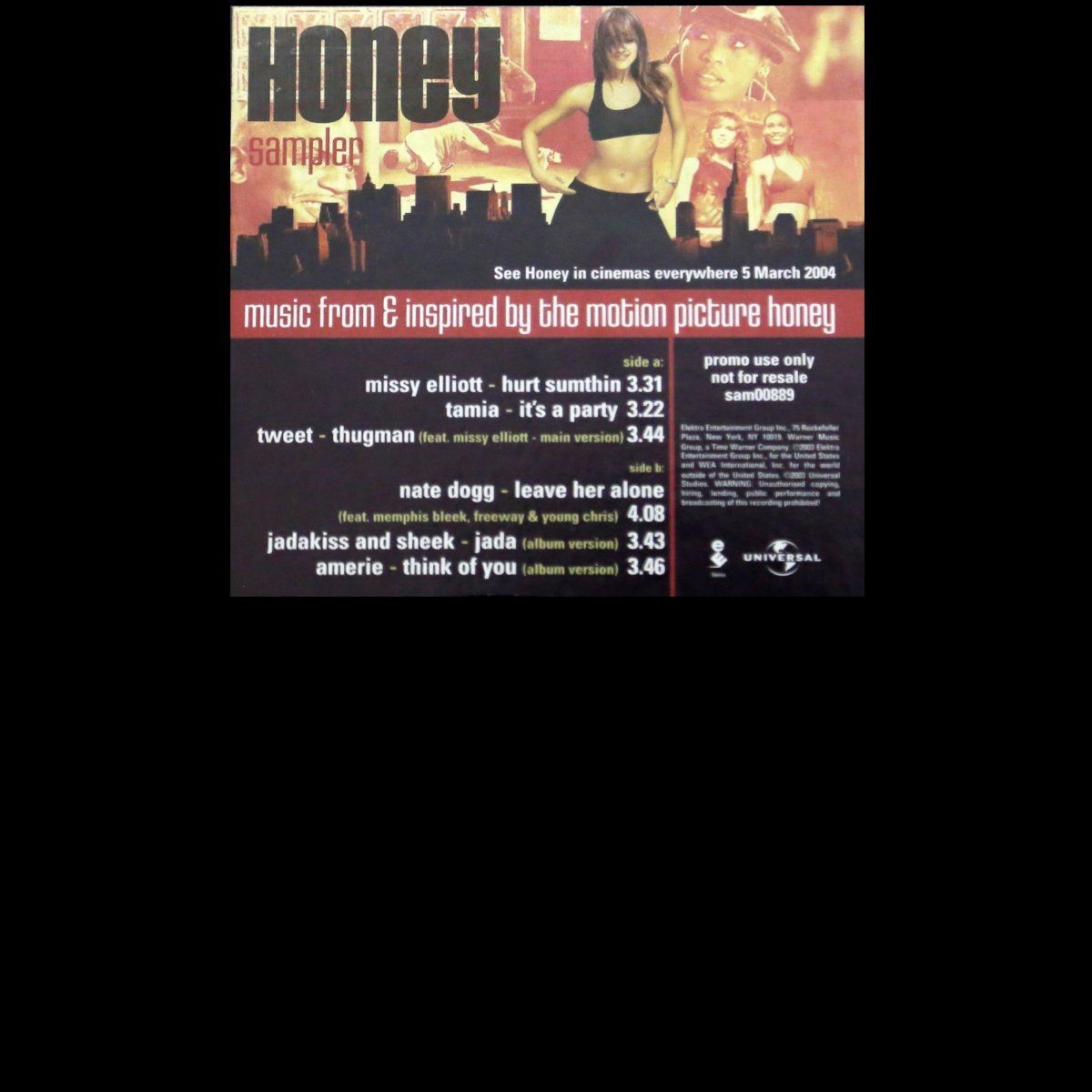 Honey (Motion Picture Soundtrack Sampler) - featuring Missy Elliott / Tamia / Tweet / Amerie (Vinyl Promo)