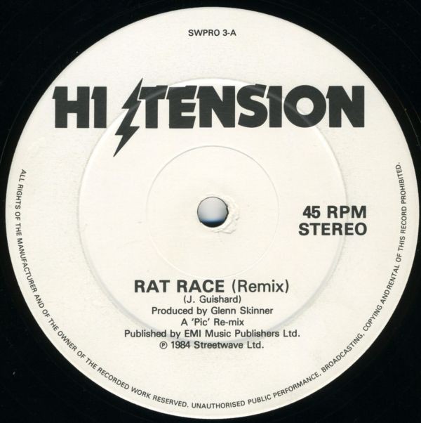 Hi Tension - Rat race (Remix) 12" Vinyl Promo