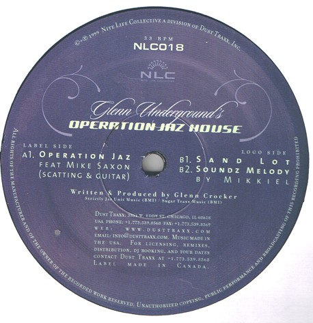 Glenn Underground - Operation Jaz / Sand Lot / Soundz Melody (12" Vinyl Record)