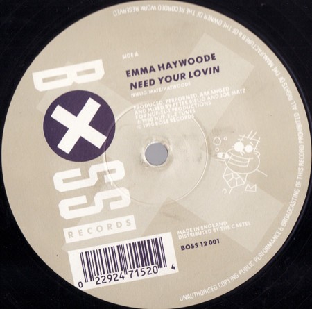 Emma Haywoode - Need your lovin' (Vocal Mix / Instrumental) 12" Vinyl Record