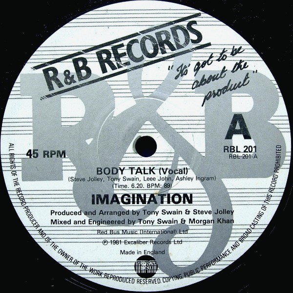 Imagination - Body talk (Extended Vocal mix / Instrumental Version) 12" Vinyl Record