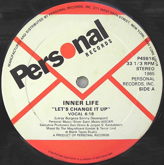 Inner Life - Lets change it up (Vocal mix / Instrumental) 12" Vinyl Record