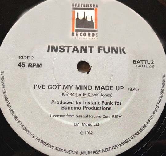 Instant Funk - I've got my mind made up (9.46 mix) / Why dont you think about me / Punk rockin (12" Vinyl Record)