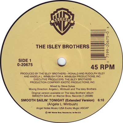 Isley Brothers - Smooth sailin tonight (Extended Version / Dub Version) 12" Vinyl Record