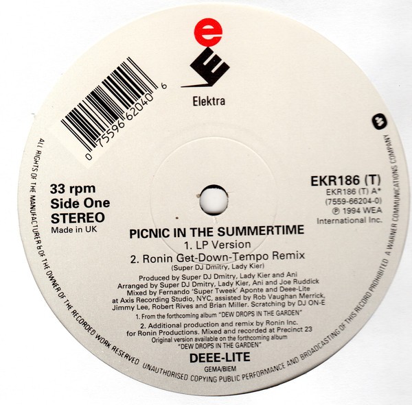 Deee Lite - Picnic in the summertime (LP Version / Ronin Remix) / Bring me your love (Johnny Vicious Mix / DJ EFX Remix)
