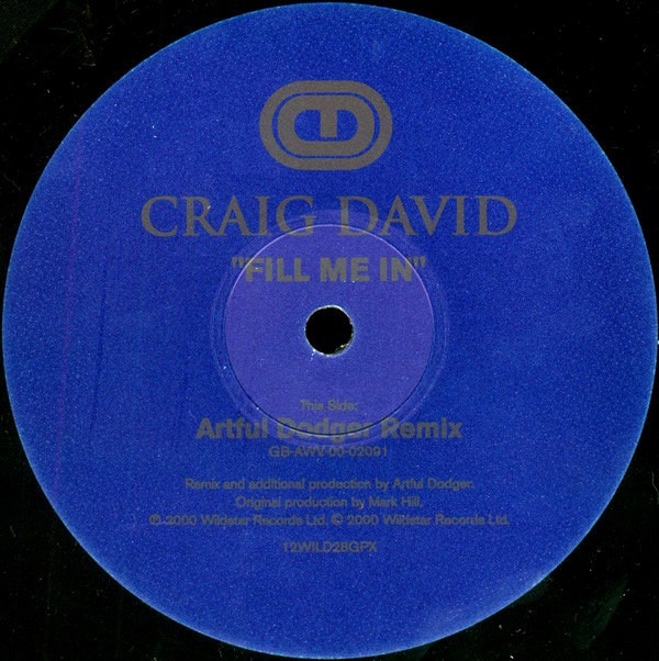 Craig David - Fill me in (Artful Dodger Remix) 12" Vinyl Promo