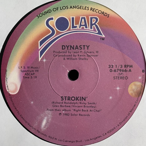 Dynasty - Strokin / A man in love (12" Vinyl Record)
