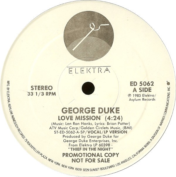 George Duke - Love mission (LP Version) 12" Vinyl Promo
