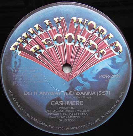 Cashmere - Do it anyway you wanna (Extended Version / Instrumental Version) 12" Vinyl Record