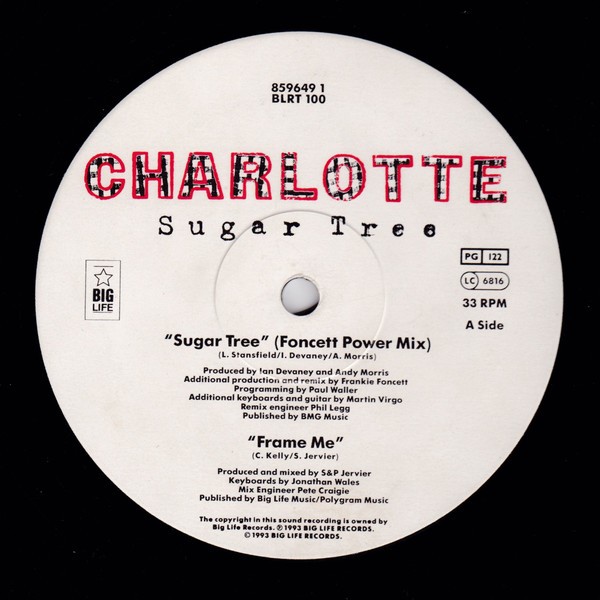 Charlotte - Sugar tree (3 mixes) / Frame me (12" Vinyl Record)