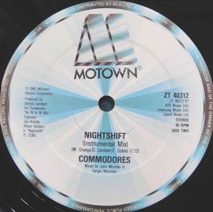 Commodores - Janet (LP Version) / I'm in love (LP Version) / Nightshift (M&M Instrumental Remix) 12" Vinyl Record