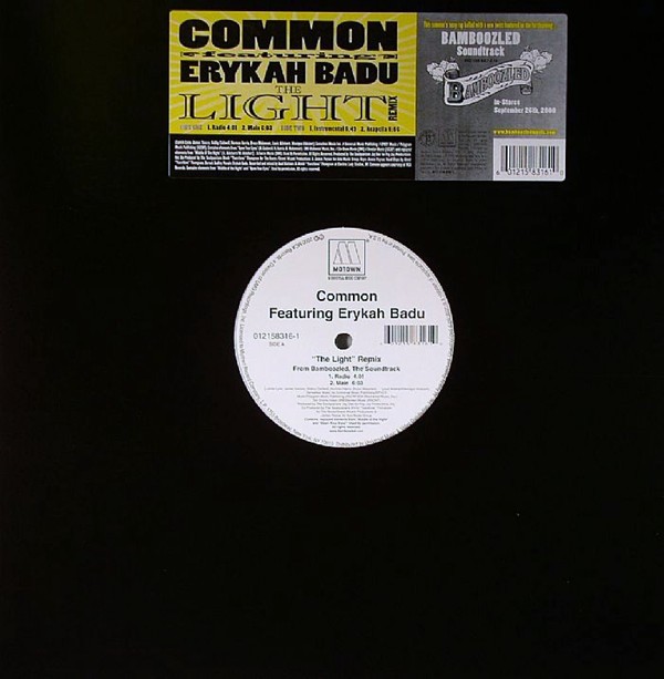 Common featuring Erykah Badu - The light remix (Main mix / Radio mix / Instrumental / Acappella) 12" Vinyl Record