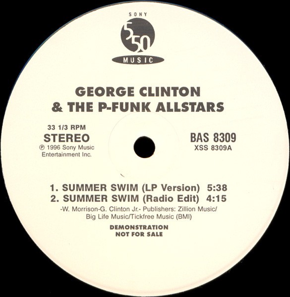 George Clinton & The P Funk Allstars - Summer swim (LP Version / Radio Edit / Instrumental / Acappella) Promo