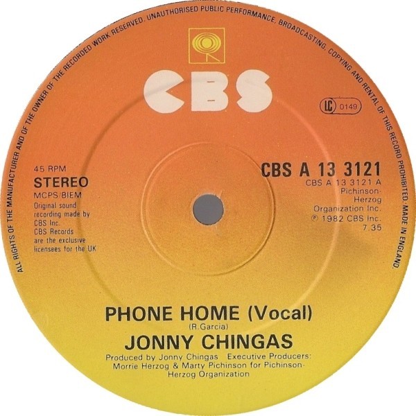 Jonny Chingas - Phone home (7.35 Vocal Version / 5.48 Instrumental) 12" Vinyl Record
