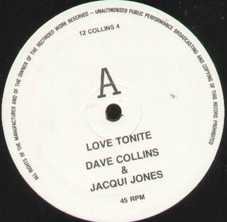 Dave Collins & Jacqui Jones - Love Tonite (12" Vinyl Record)