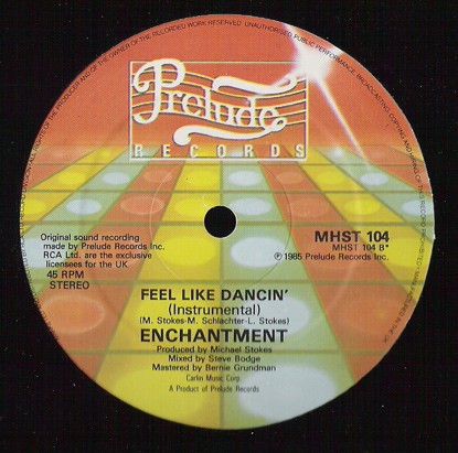 Enchantment - Feel like dancin (Full Length Version / Instrumental) 12" Vinyl Record