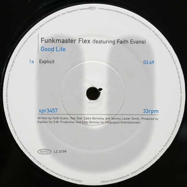 Funkmaster Flex feat Faith Evans - Good Life (Explicit Version / Clean Version) 12" Vinyl Record