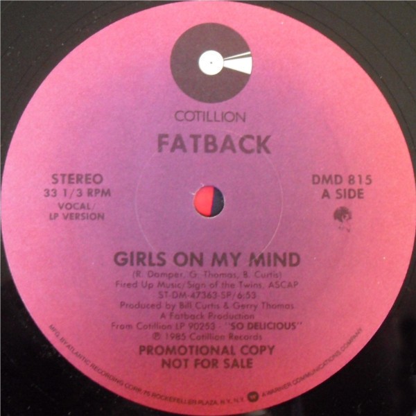 Fatback - Girls on my mind (Vocal LP Version / Instrumental LP Version) 12" Vinyl Promo