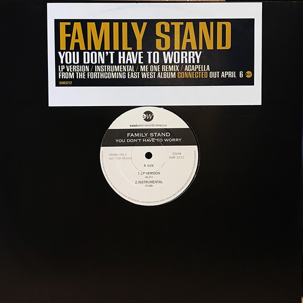 Family Stand - You Don't have to worry (3 Mixes / Acapella) 12" Vinyl Promo