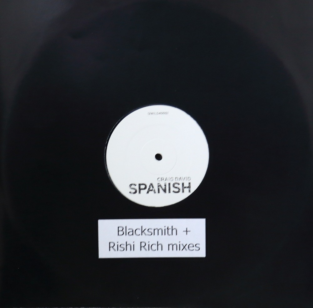 Craig David - Spanish (Blacksmith & Rishi Rich mixes) 12" Vinyl Promo
