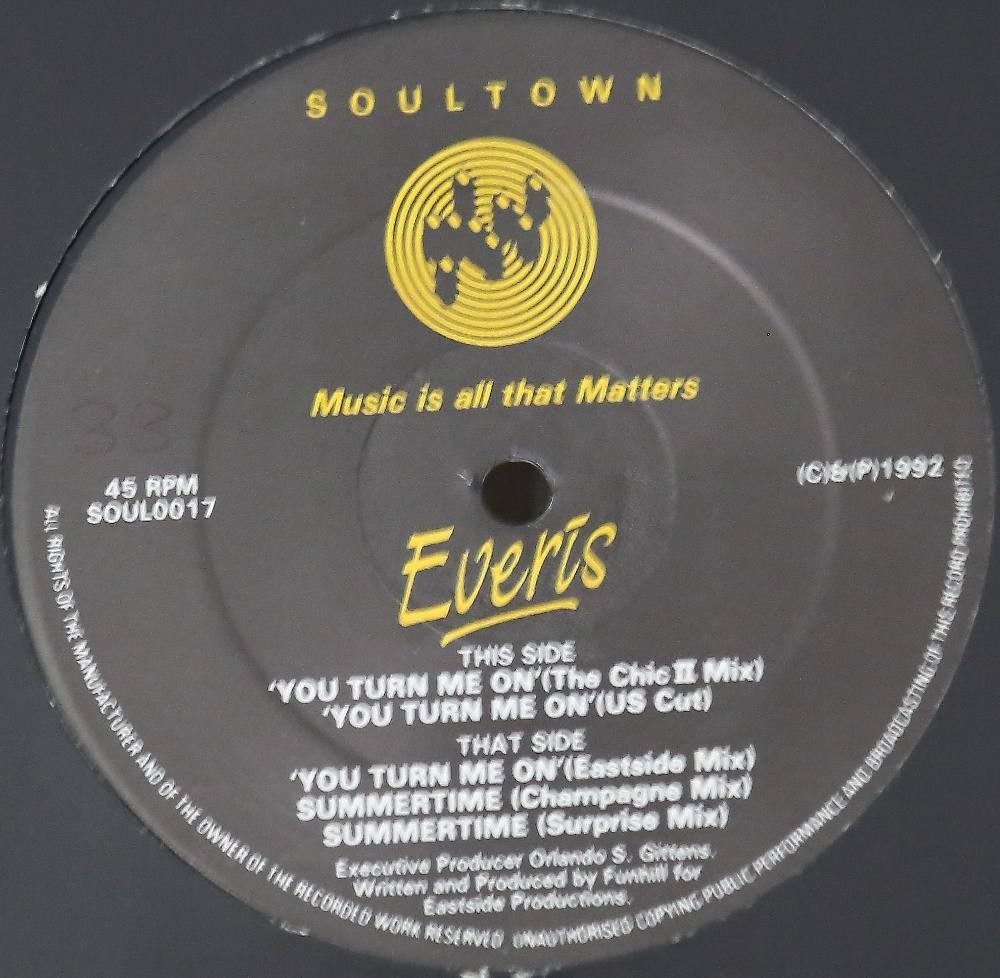 Everis - You turn me on (The Chic II mix / US Cut / Eastside mix) / Summertime (Champagne mix / Surprise mix)