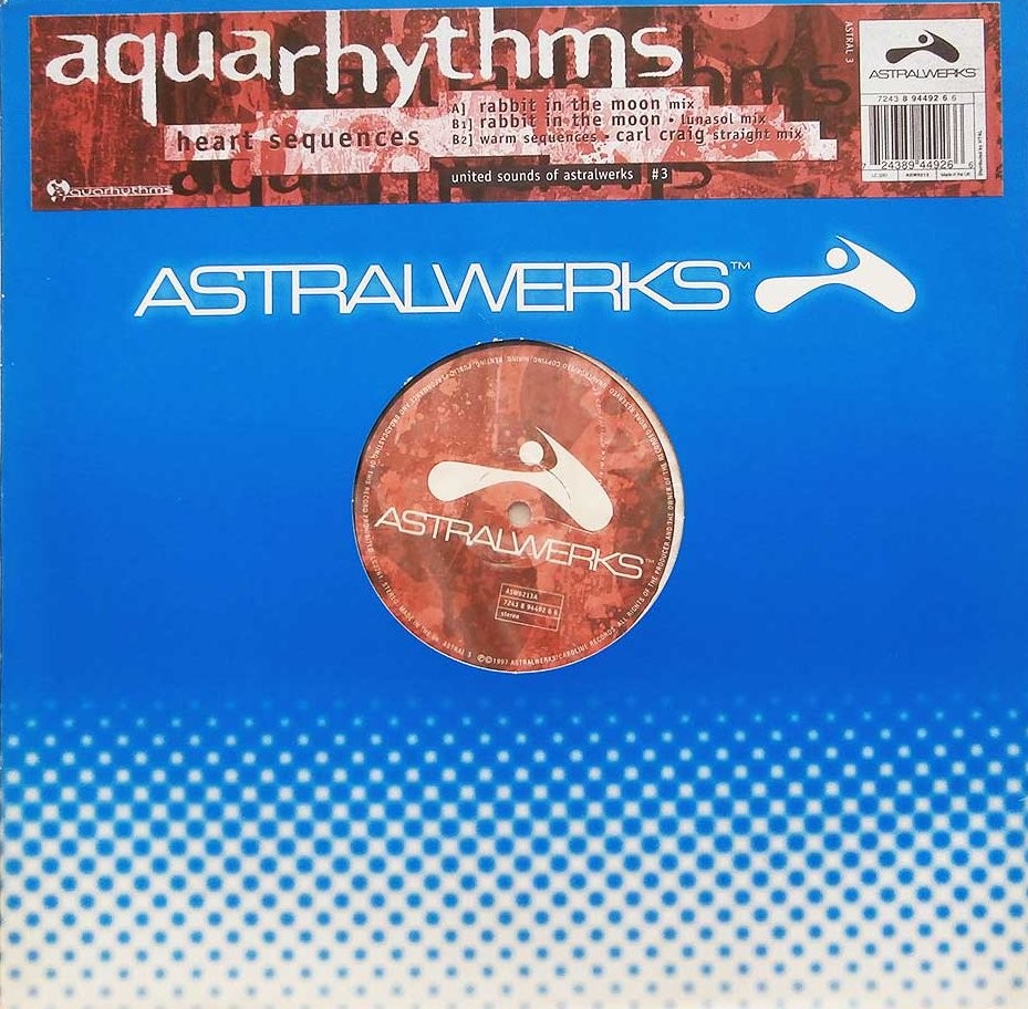 Aquarhythms - Heart sequences (Rabbit In The Moon mix / Rabbit In The Moon Lunasol mix / Carl Craig Straight mix) UK Promo