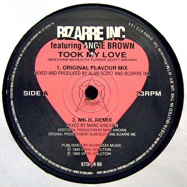 Bizarre Inc - Took my love (Original Mix / MK Mix / Room 101 Mix / Knew Family Club Mix) 12" Vinyl