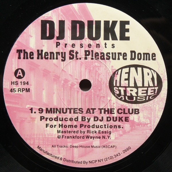 DJ Duke - 9 minutes at the club / Another 9 minutes top dew it (12" Vinyl Record)