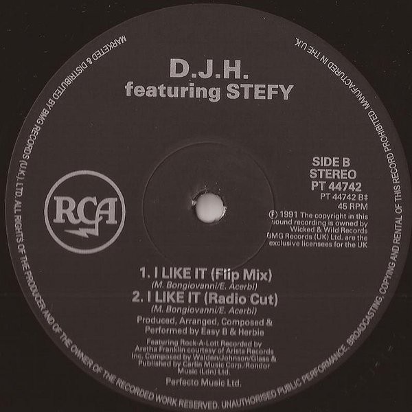 DJ H feat Stefy - I like it (House mix / Party mix / Flip mix / Radio cut) 12" Vinyl Record