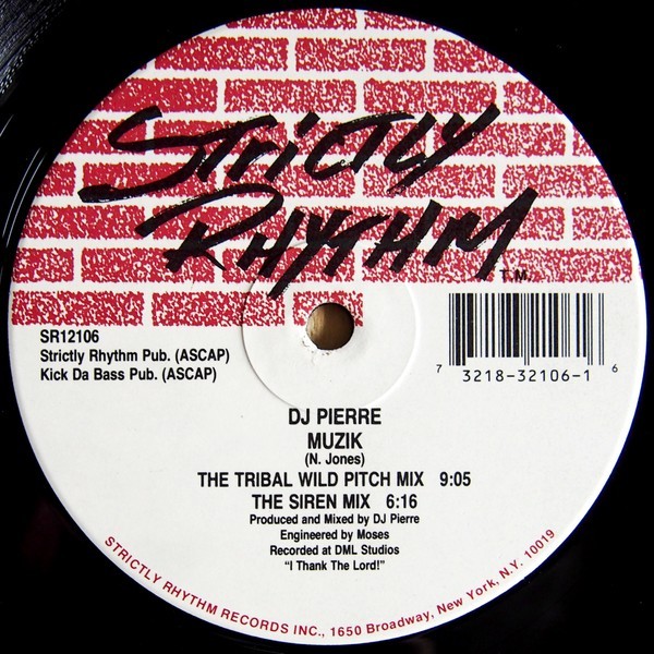 DJ Pierre - Muzik is life (Tribal Wild Pitch Mix / Siren Mix / Life Long Mix) 12" Vinyl Record