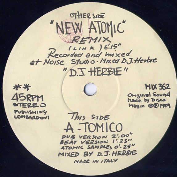 DJ Herbie - A  Tomico (Remix / Dub Version / Beats / Samples) 12" Vinyl Record