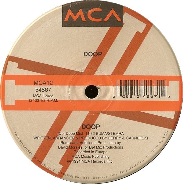 Doop - Doop (David Morales Def Mix / Basstrumental / Sidney Berlin Ragtime Band Extended Version) 12" Vinyl