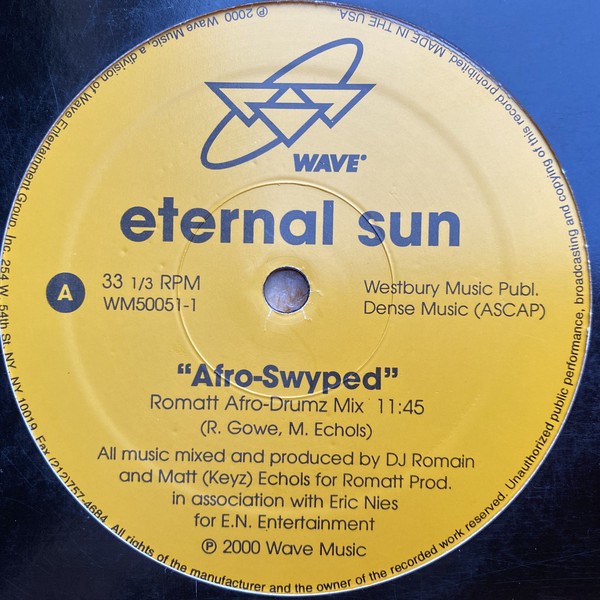 Eternal Sun - Afro Swyped (Romatt Afro Drumz mix) / The Quest (Romatt Blazin Guitar mix) 12" Vinyl
