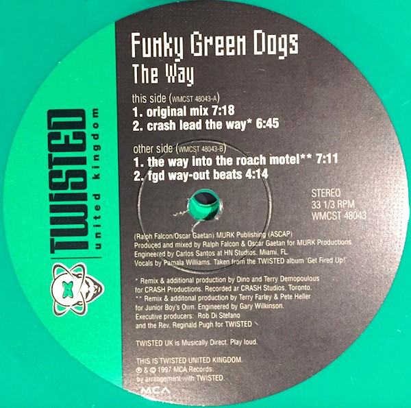 Funky Green Dogs - The way (Original mix / Crash Lead The Way mix / Roach Motel mix / Club 69 Mix) 12" Green Vinyl Doublepack