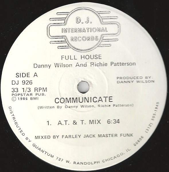 Full House - Communicate (AT & T mix / Sprintappella / Bell mix) 12" Vinyl Record