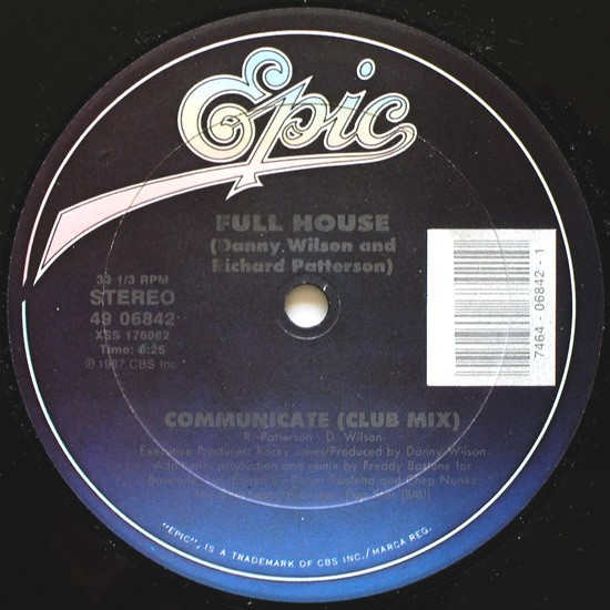 Full House - Communicate (Club mix / Dub mix / Radio Edit) 12" Vinyl Record