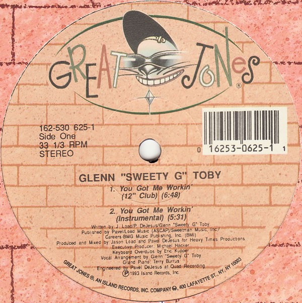 Glenn Sweety G Toby - You got me workin' (4 mixes) 12" Vinyl Record