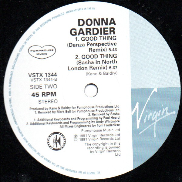 Donna Gardier - Good thing (Sasha In North London Remix / Doved Up Remix / Danza Perspective Remix)