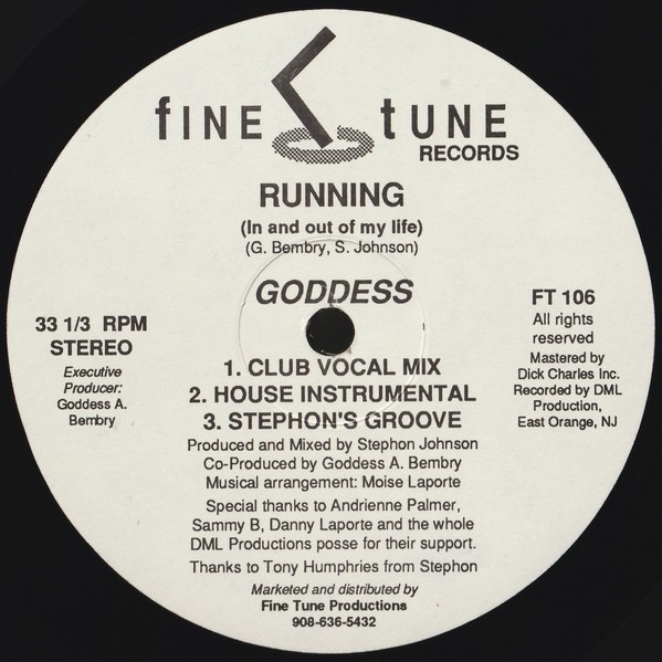 Goddess - Running In And Out Of My Life (Club Vocal mix / House Instrumental / Stephons Groove)