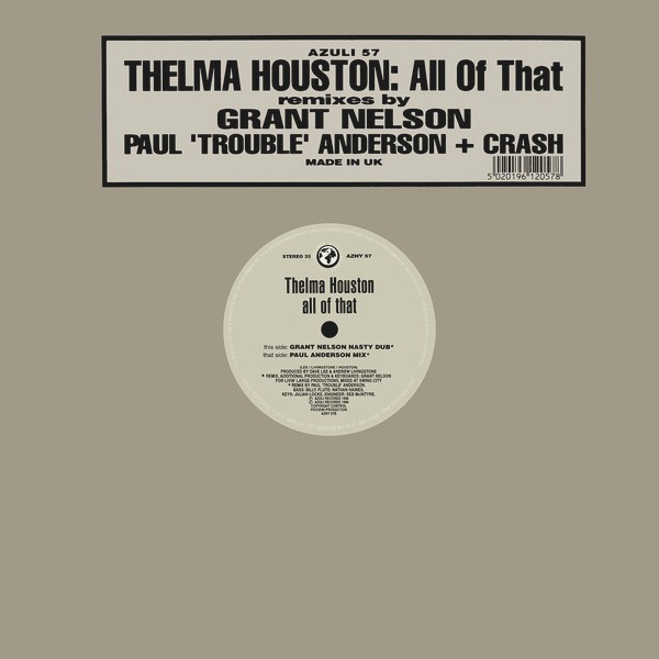 Thelma Houston - All of that (Grant Nelson / Dino & Terry / Paul Trouble Anderson Remixes) Doublepack Promo