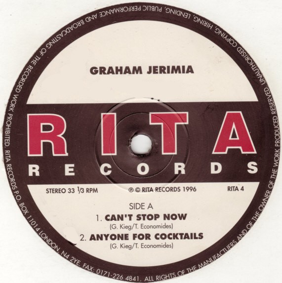 Graham Jerimia - Cant stop now / Anyone for cocktails / When bernie sings / Our love