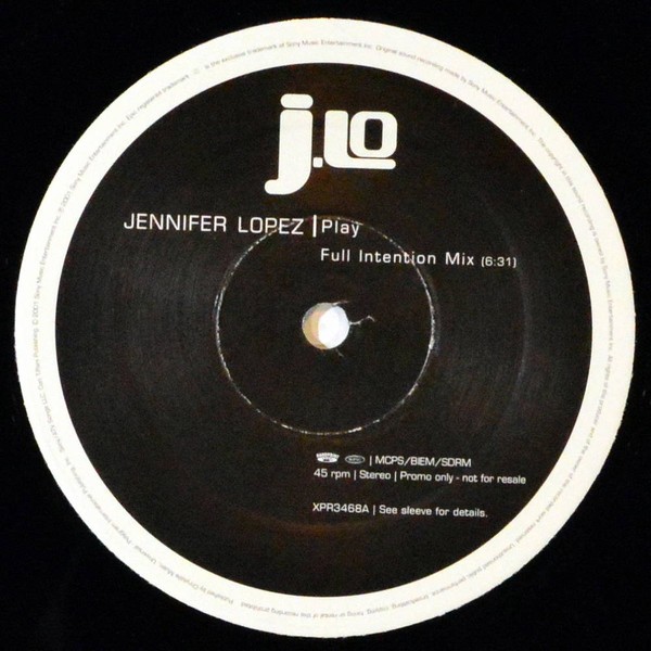 Jennifer Lopez - Play (Full Intention mix / Full Intention Dub) Vinyl Promo