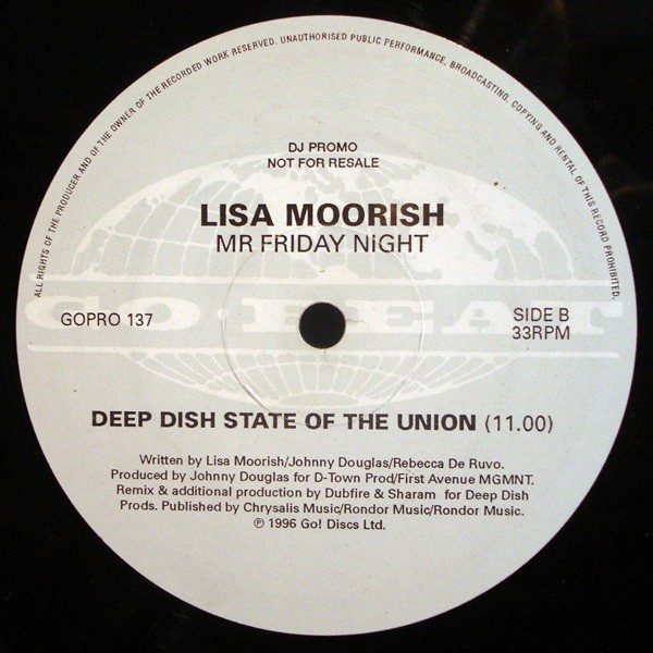 Lisa Moorish - Mr Friday night (2 Deep Dish  / Boot & Mac / Goodfellos / R&B Mixes) Double Vinyl