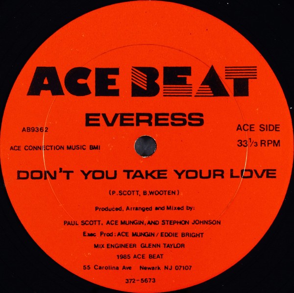 Everess - Off the wall / Dont you take your love (Vocal / Dub) Vinyl 12"