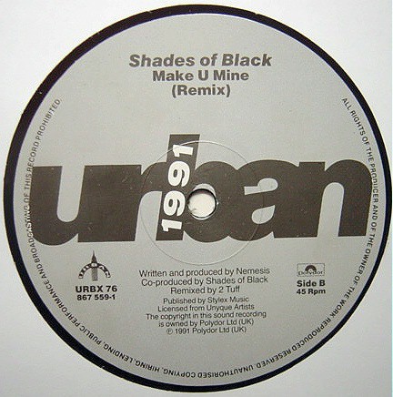 Shades Of Black - Make u mine (Original / Edit / Remix) Vinyl Promo