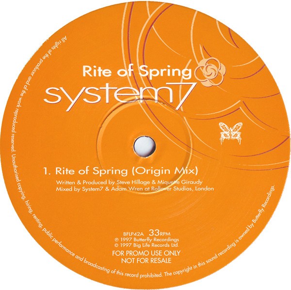 System 7 - Rite of spring (4 Mixes) / Wave Bender (Drum Bender) / Y2K (Beatnik Mix) 2 x Vinyl Promo