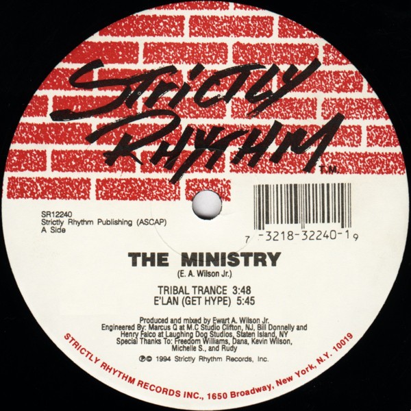 The Ministry - Tribal trance (Original Mix / Blood clot sounds) / Elan (Get hype)  Vinyl 12"